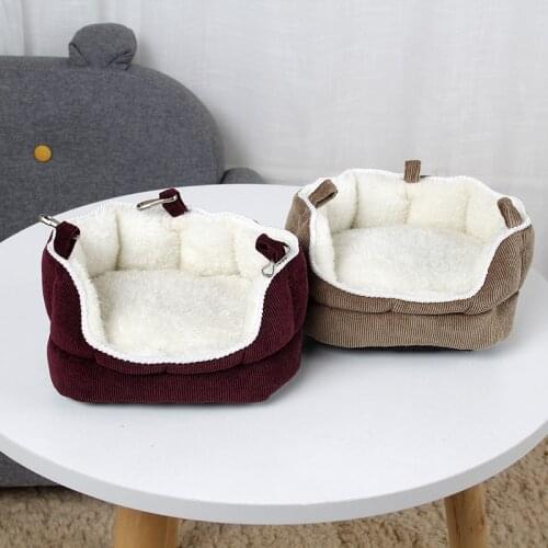 Hamster Sofa Mini Pet Cage Winter Warm Small Animal Bed Mat Rat Guinea Pig Squirrel Small Animals Cotton Nest House