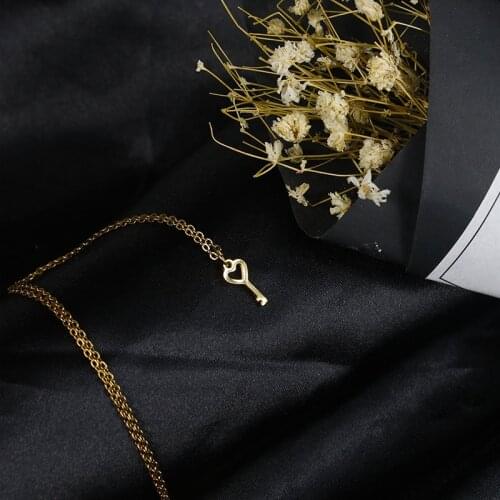 FashionHip Hop Long Chain Necklace For Women Men Jewelry Gifts KeyPendantstainless steel Necklace Accessories