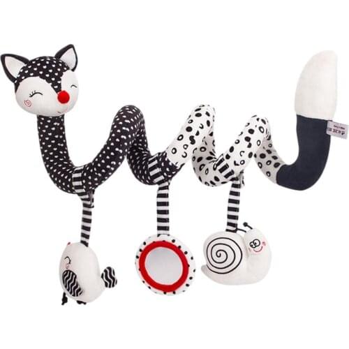 Cartoon Baby Toys 0-12 Months Bed Stroller Baby Mobile Hanging Rattles Newborn Multi-color Cute Plush Infant Toy For Boys Girls