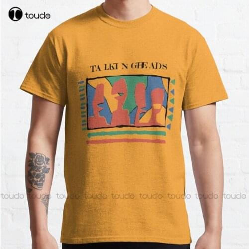 New Talking Heads - Yellow 80S Classic T-Shirt Cotton Tee Shirt Unisex womens baseball shirt