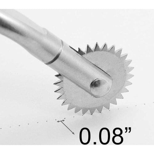 New 2mm Pitch Overstitch Wheel Leather Stitch Space Paper Perforating Tool Roulette For Arts and Leather Crafts SCI88