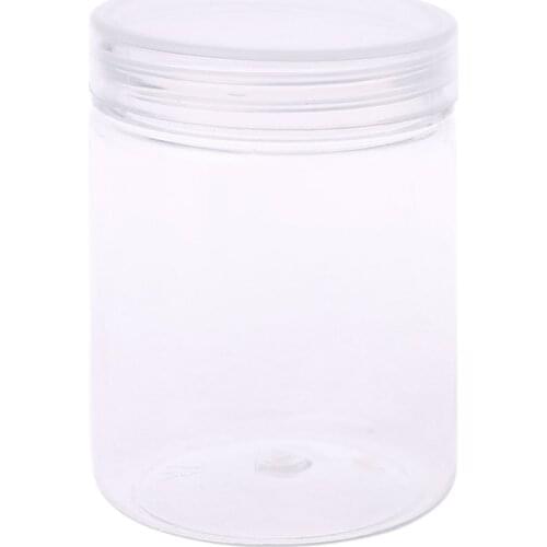 New 150ml Round Clear PET Container Jar Pot Bottle For DIY Slime Clay Makeup Cosmetic Cream Nail Box Square With Lid