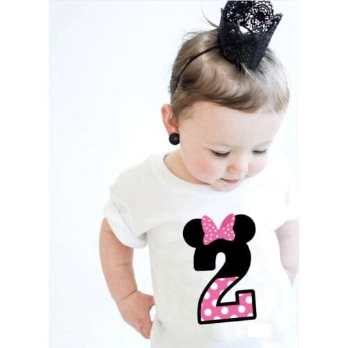 Baby Boys Girls 2nd Birthday T shirts Children Clothing Summer Short Sleeve Clothes Little Baby 1 2 3 4 Years Kids Tee Shirt Top