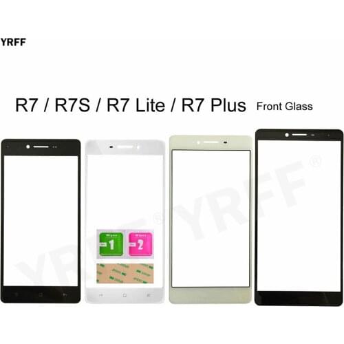 For Oppo R7 Plus R7s Front Glass Panel For Oppo R7 Lite (No Touch Screen) Outer Glass Cover R7f R7kf R7sf Repair Assembly Parts