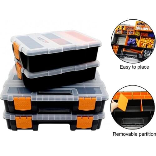 Portable Multi Grid Impact Resistant Screw Tools Parts Storage Box Container Hardware Accessories PP Storage Box