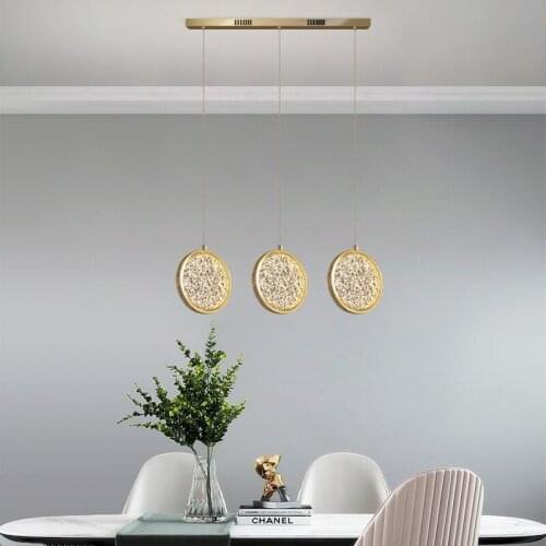 Ceiling Hanging Pendant Light For Dining Room Decoration Living Room Decoration Circular Chandelier Bedroom Bedside Hanging Lamp