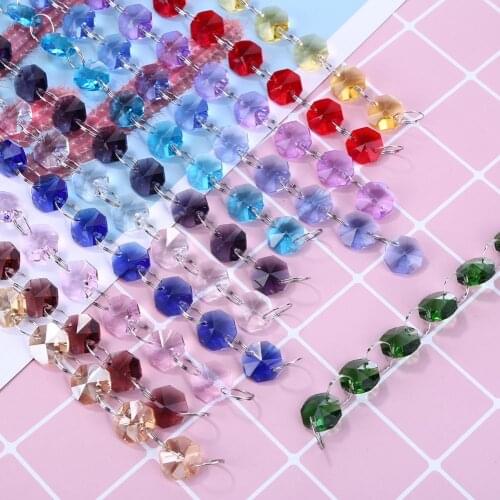 32cm Clear Acrylic Crystal Beads Curtain Garland Chandelier Pendants Hanging Chain Christmas Wedding Party Decoration Home Decor