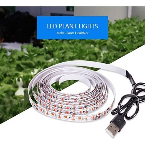 LED Plant Growth Light Strip DC5V 3-5M Full Spectrum USB Interface Waterproof Plant Light To Promote Growth For Indoor Planting