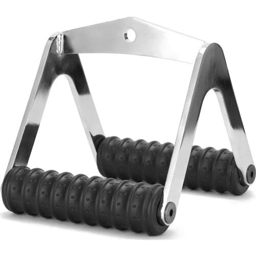 Gym Fitness T-bar For Pulley Cable Machine Back Muscle Workout Row V-shaped Bar Handle Rowing Machine Hand Grips