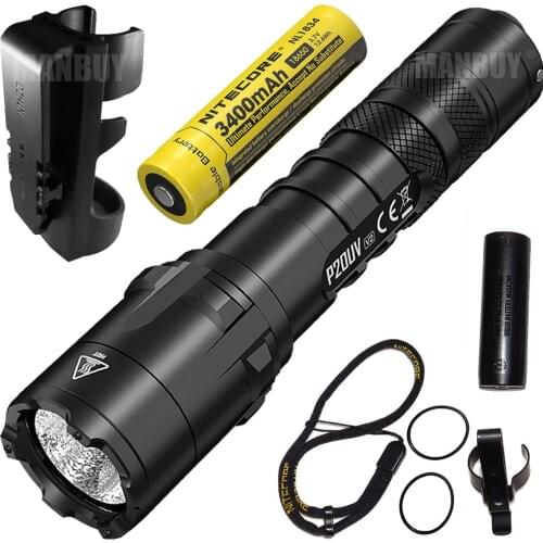 NITECORE 1000 Lumen Tactical Flashlight P20UV V2 320mW UV Beam CREE XP-L2 V6 LED with 18650 Rechargeable Battery Hunting Camping