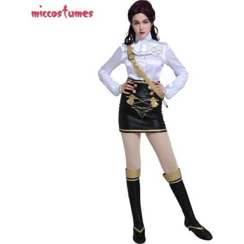 Fire Emblem Three Houses Cosplay Black Eagles Student Uniform Petra Shirt Skirt Halloween Costume for Women