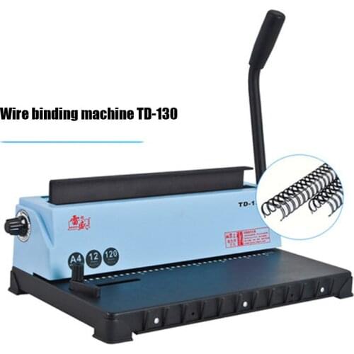 34 Square hole Wire binding machine TD-130 Small machine Big capacity books binding machine