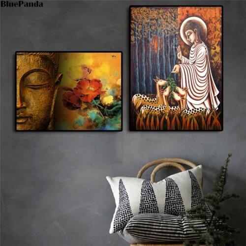 In Buddhism The Deer Symbolizes Harmony Canvas Prints Picture Paintings For Living Room Poster On The Wall Home Decor