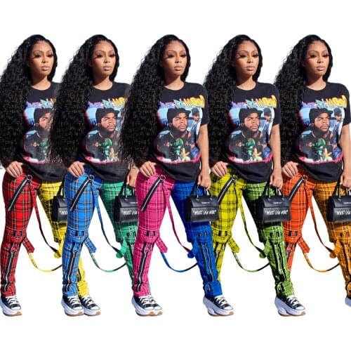 Young First Women's Plaid Trousers