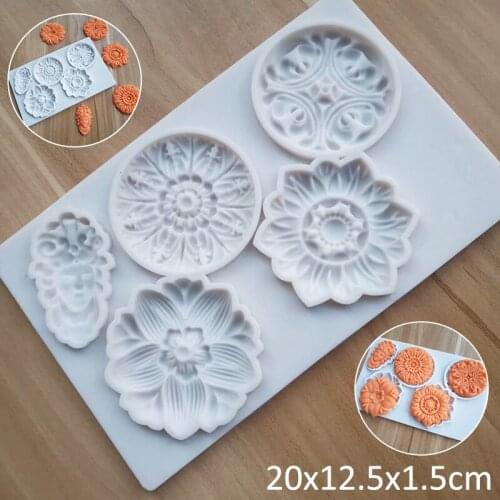 1Pc New Flower Shape Birthday Cake Decoration Mold Fondant Chocolate Mold Silicone Mold For Make Biscuits