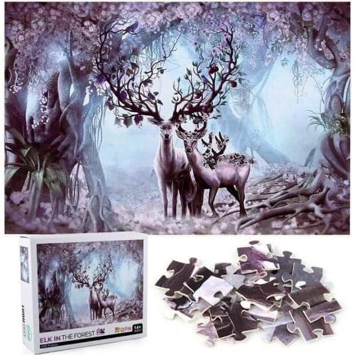 1000Pcs Jigsaw Puzzles Thickened Paper Puzzles Educational Toys for Adults children Collectiable Bedroom Decoration Home Game