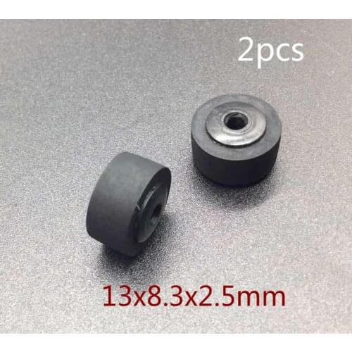 2pcs 13mmx8.3x2.5 retractor press wheel belt pulley rubber audio pressure recorder cassette deck pinch roller tape Stereo player