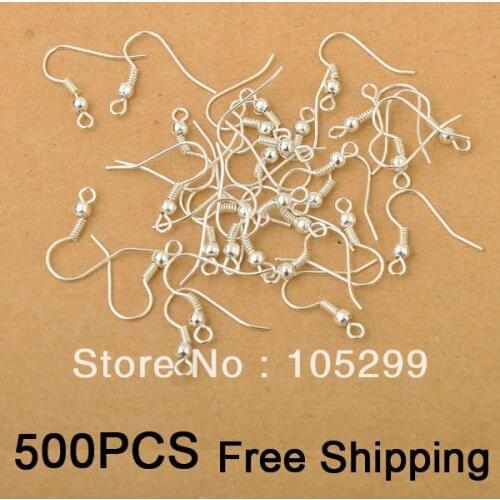 500PCS/Lot Wholesale Making Jewelry Findings Real 925 Sterling Silver French Beads Hook DIY Jewelry Design Ear Wire