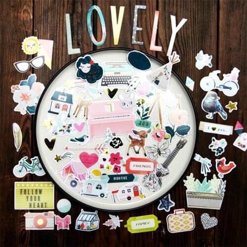 60pc Love You Cardstock Die Cuts for Scrapbooking Happy Planner/Card Making/Journaling Project