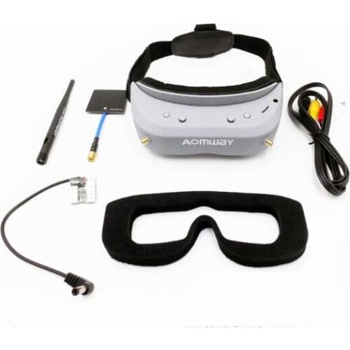 Shipping by DHL or EMS Aomway Commander Goggles V1 2D 3D 40CH 5.8G FPV Video Headset Support HDMI DVR Headtracker