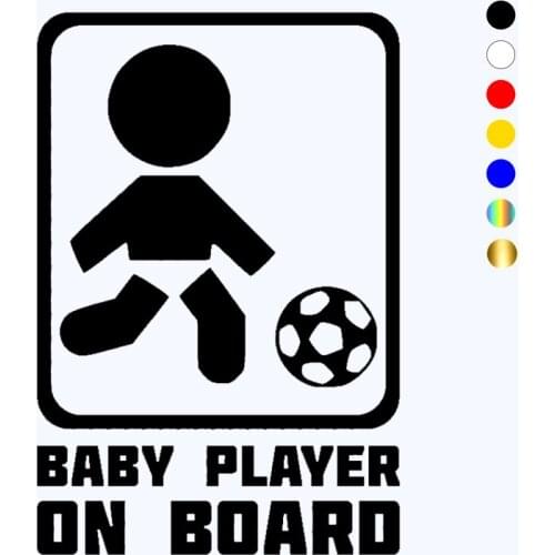 CK20145# Funny Vinyl Decal Baby Player on Board Car Sticker Waterproof Auto Decors Truck Bumper Rear Window