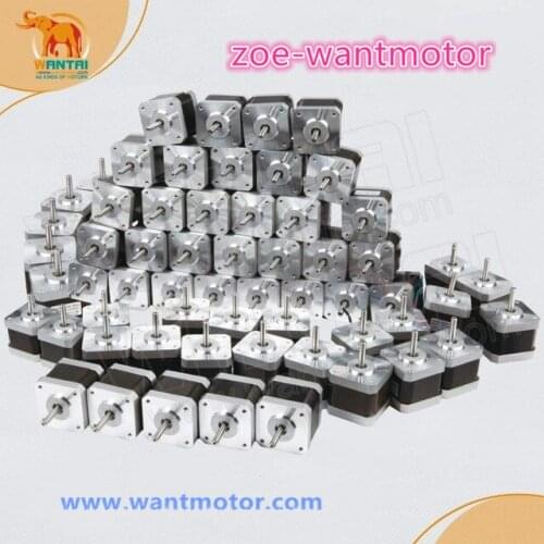 Good quality! 60 pcs Nema 17 Wantai 42BYGHM809 4000g.cm,1.7A CE ROHS ISO CNC Router Kit 3D Printer Reprap