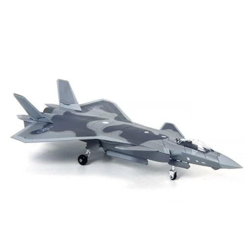 China Airforce J-20 1/144 Scale Fire Fang Fighter Air Force Diecast Aircraft Plane Model Alloy AirlineToy for Gift Souvenri Show