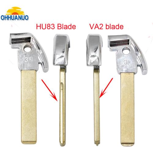 Small Key For Peugeot 208 308 508 3008 5008 HU83 Emergency Key With Groove Kind