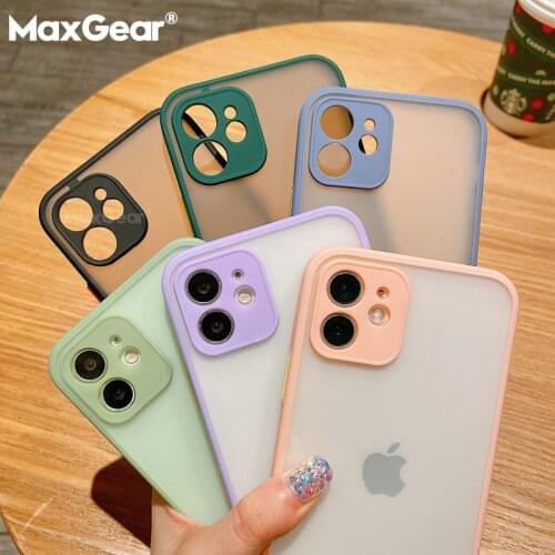 Matte Transparent Case For iPhone 12 11 Pro XR XS Max X 7 8 Plus Silicone Bumper Shockproof Back Cover For iPhone 11Pro Max Capa