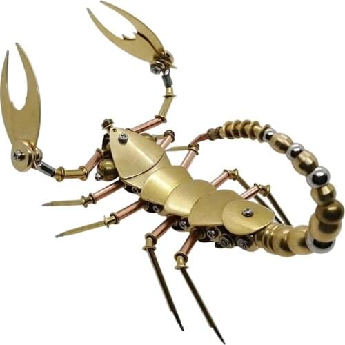 3D Metal Mechanical Insect Handicrafts Articles Mechanical Model for Home Decor Cool Ornaments Miniature Models Gift - Scorpion