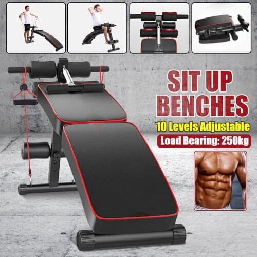 Multifunction Sit Up Benches Foldable Adjustable Abdominal Muscle Training Crunch Board Workout Home Gym Fitness Equipment