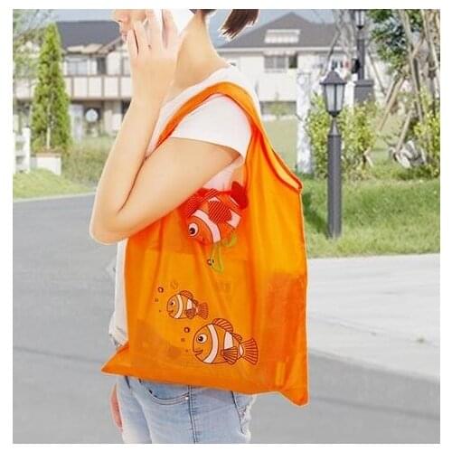 Fashion Home Storage Organization bags tote Tropical Fish Foldable Eco Reusable Shopping Bags cartoon Handle Bags Easter egg bag