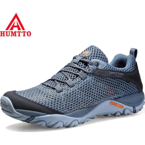 HUMTTO Summer Hiking Sneakers Shoes for Men 2021 Breathable Outdoor Trekking Sport Mens Water Shoes Climbing Walking Man Shoes
