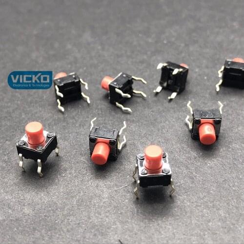 Original authentic imported Japan ALPS SKHH 6*6*7 touch switch long life quadruple in-line button 6*6*7MM