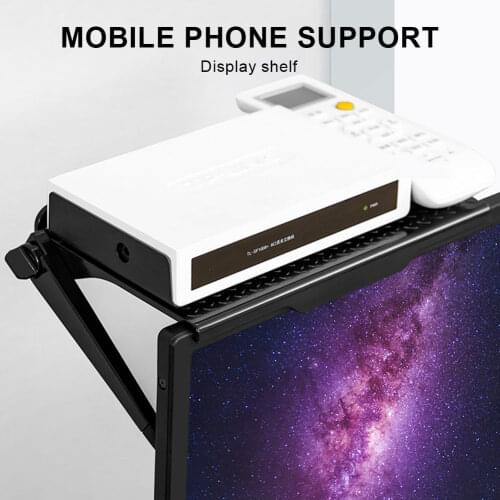 Plastic TV Screen Top Storage Shelf Computer Monitor Rack Adjustable Desk Room Organizer Creative Multifunctional StorageRack