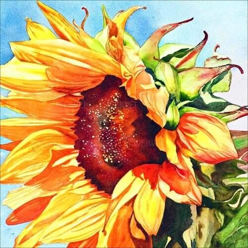 Sunflowers Full Drill Crystal Embroidery 5D Diamond Painting Kits for Adults Paintings Pictures Rhinestone Painting Cross Stitch