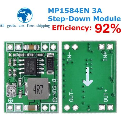 TZT Ultra-Small Size DC-DC Step Down Power Supply Module MP1584EN 3A Adjustable Buck Converter for Arduino Replace LM2596