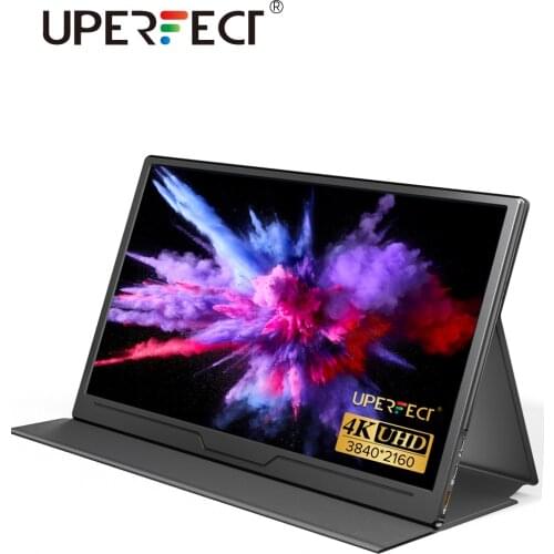 UPERFECT 15.6"4K Portable Monitor 60hz 3850X2160 Second Display for Gaming Phone PS4 Xbox Switch Laptop PC Monitors USB C HDMI