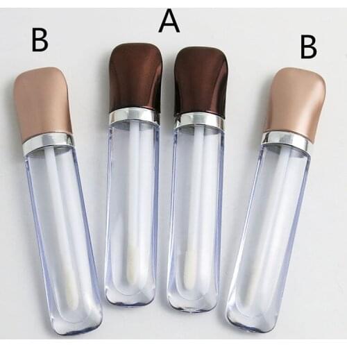 12pcs/lot 6.5ml Empty Lip Gloss Tube Dark Light Coffe Cap DIY Plastic Lip Glaze Bottle Beauty Makeup Tools