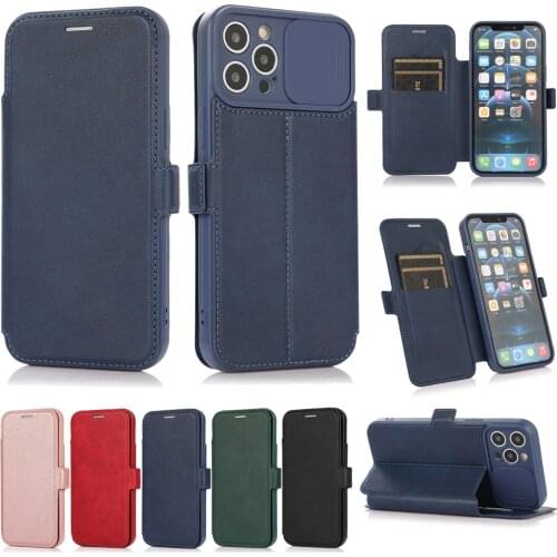 Luxury Wallet Phone Case for iPhone 12 Mini 11 Pro Max XR X XS 6 7 8 Plus SE 2020 Flip Leather Card Slot Camera Protective Cover