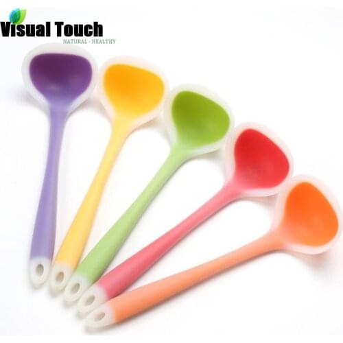 Visual Touch Kitchen Supplies Scoop Spoons Soup Ladle Long Handle Spoon 1 Piece Random Color