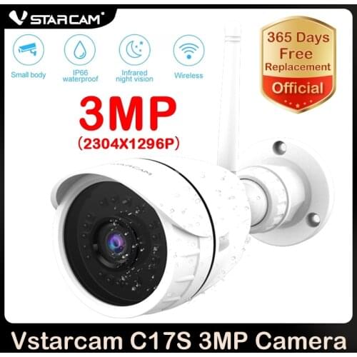 Vstarcam New 2MP/3MP IP Camera Wifi Outdoor Camera IP66 Waterproof Security Surveillance Camera IR-Cut CCTV Bullet IP Camera C17