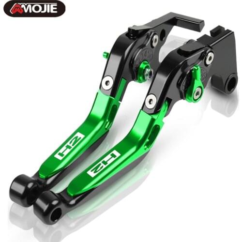 Motorcycle Accessories Extendable Adjustable Foldable Handle Levers Brake Clutch With H2 LOGO For Kawasaki H2 / H2R 2015 2016