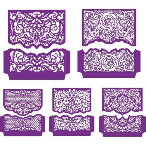 Rose Leaves Grids Pattern Hollowed Covers Metal Cutting Dies For Making Cards Scrapbooking DIY Album Decoration Craft New 2019