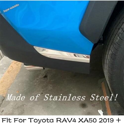 Front Under Bumper Lower Corner Guard Protection Strip Cover Trim Fit For TOYOTA RAV4 RAV 4 XA50 2019 2020 2021 Accessories