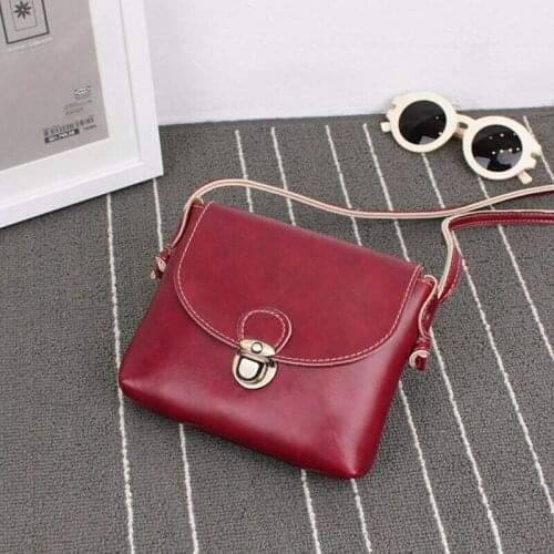 Women Shoulder Bag Solid Color PU Leather Phone Bag Tote Messenger Crossbody Bags Purse /BY