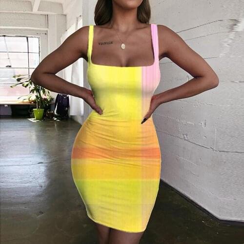 Giyu Brand Psychedelic Dress Women Colorful 3d Print Abstract Vestido Sexy Art Sundress Womens Clothing Summer Beach