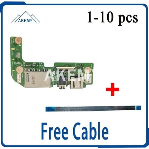1-10 pcs New Original Akemy For ASUS X555 X555U X555UJ_IO USB AUDIO CARD READER BOARD With Cable REV:2.0 MB 100%Tested Fast Ship