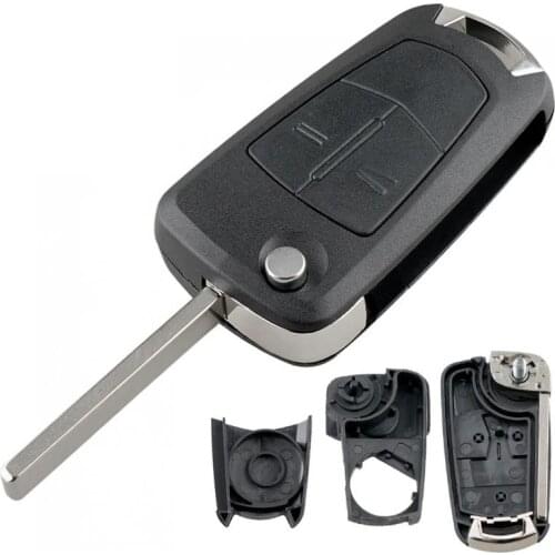1pcs Plastic Durable 2 Buttons Flip Remote Folding Car Key Cover Fob Case Shell fit for Vauxhall /Opel / Corsa / Astra / Vectra