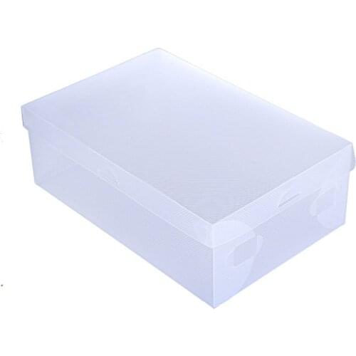 1pcs Transparent Shoe Box Storage Clear Plastic Shoe Boxes Foldable Shoes Case Holder Shoebox Transparent Shoes Organizer Boxe